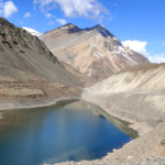suraj taal a small attractive mountain lake just before baralachla pass