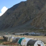 view of a camp in mountains zing zing bar on leh highway
