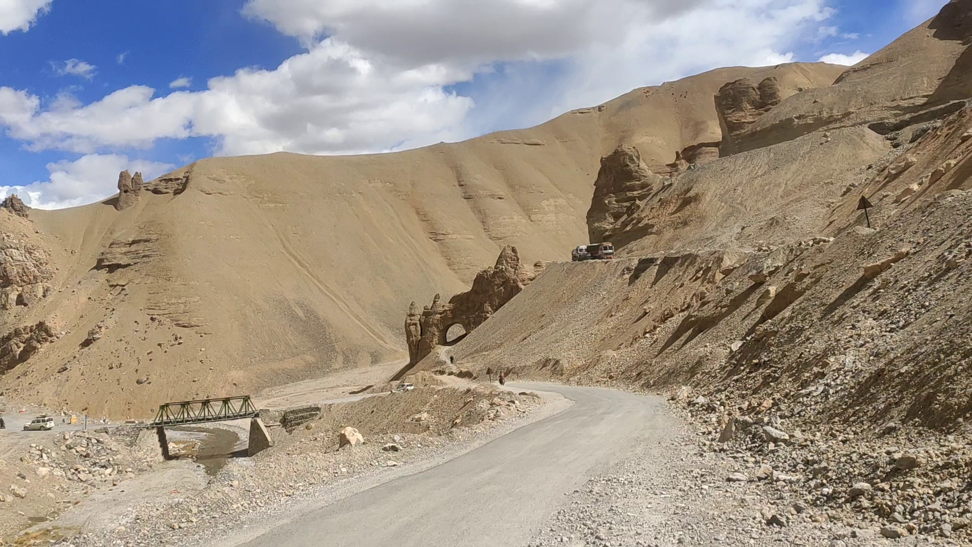 gateway to pang village mountains with beautiful view