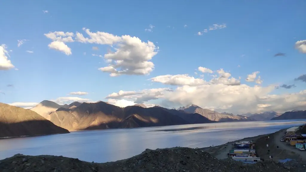 cover image of pangong lake in evening of this article