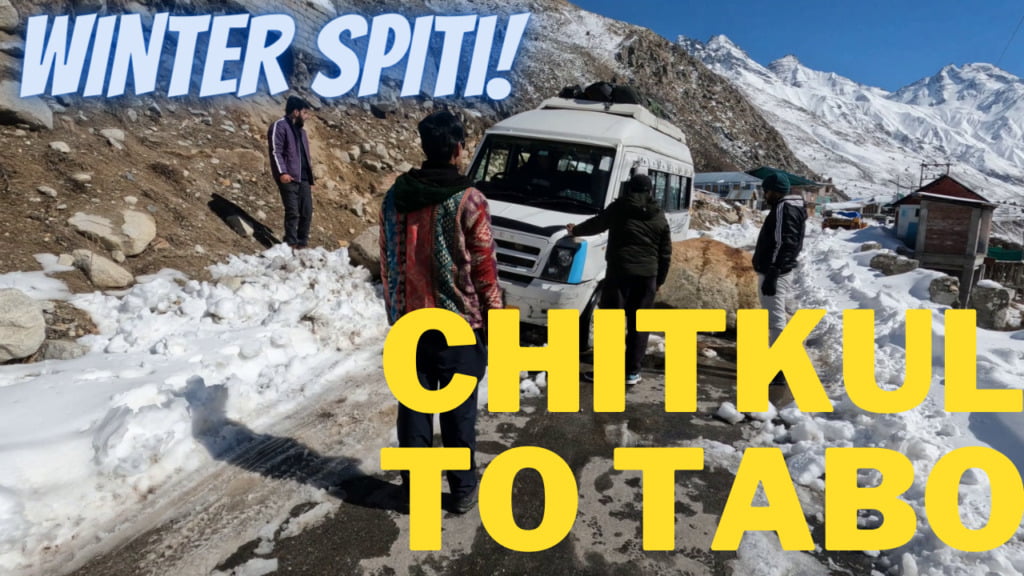 bus struck in snow by landslide chitkul to tabo video