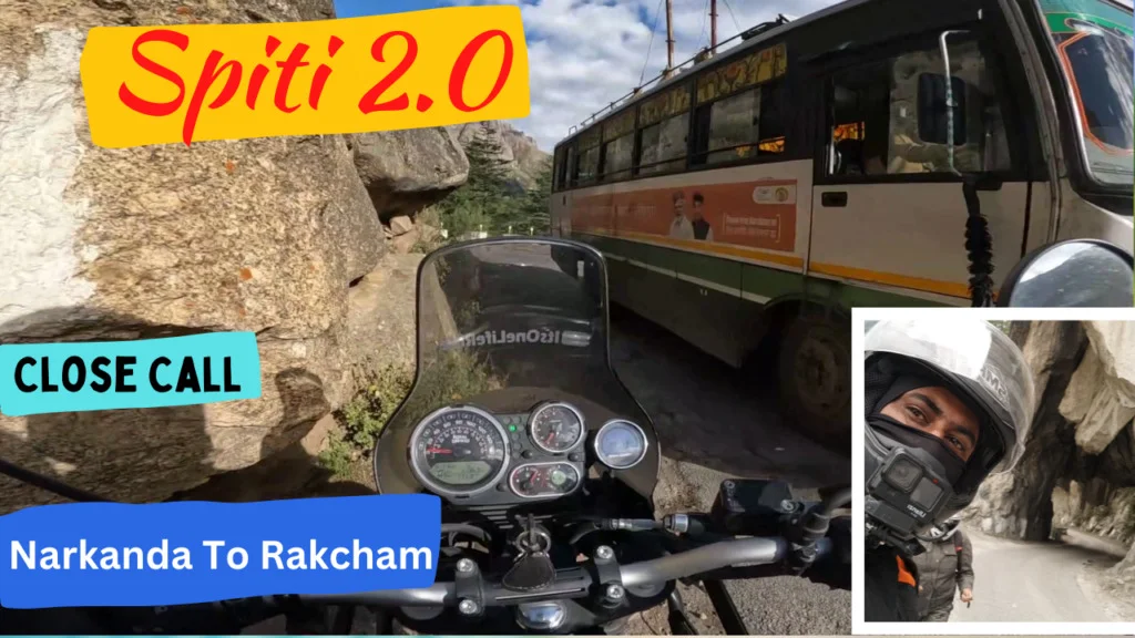 narkanda to rakcham banner bike close to roadways bus spiti bike ride