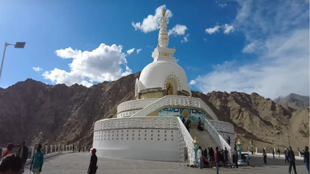 shanti stupa in leh symbol of peace and prosperity
