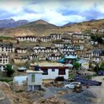 scenic view of kubber village stone houses in lahaul and spiti