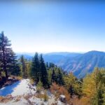 view of blue sky mountains from fagu top in shimla