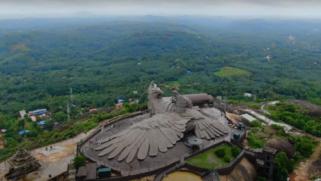 view of jatayu earth center in kollam in kerala gods own country