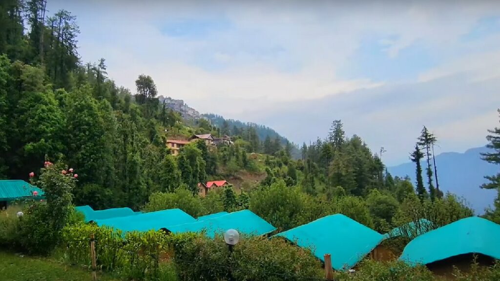 green mountains dense forest and beautiful house in mashobra shimla