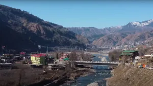 view of rohru town in pabber valley near shimla