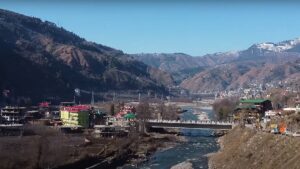 view of rohru town in pabber valley near shimla