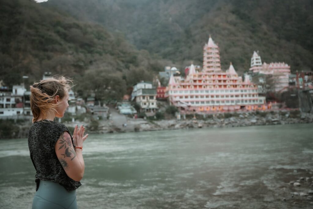 Rishikesh in Uttarakhand Femal, Yoga, Temple, Rishikesh, Ganga river