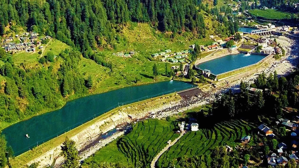 barot valley river and dam in barot valley in himachal pradesh