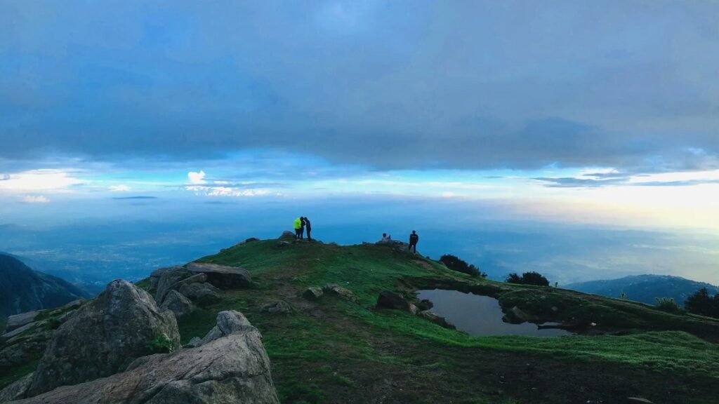 triund trek triund trek in mcleodganj himachal pradesh, blue sky, mountain peak